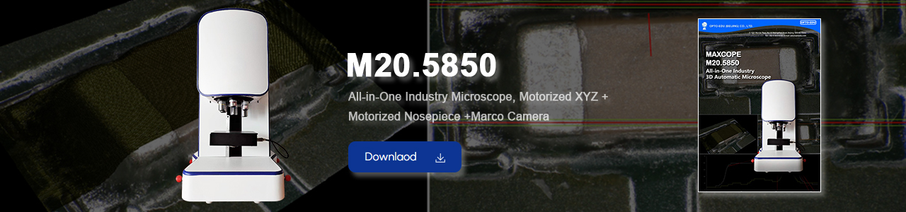 M20.5850 All-in-One Industry Microscope, Motorized XYZ +Motorized Nosepiece +Marco Camera