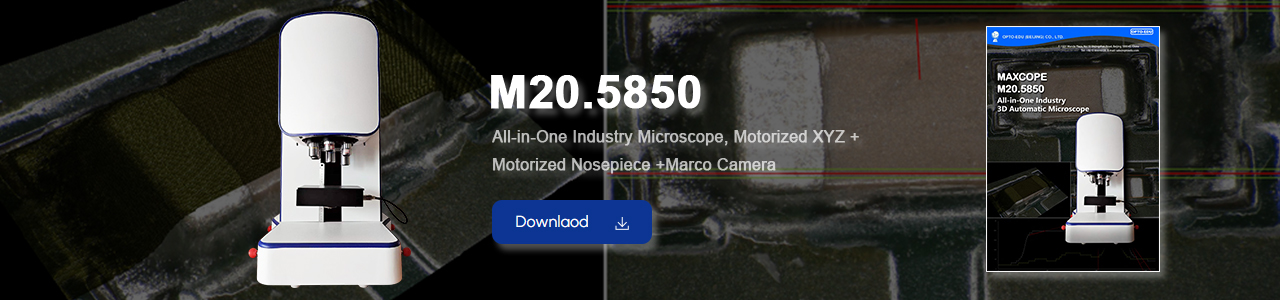 M20.5850 All-in-One Industry Microscope, Motorized XYZ +Motorized Nosepiece +Marco Camera