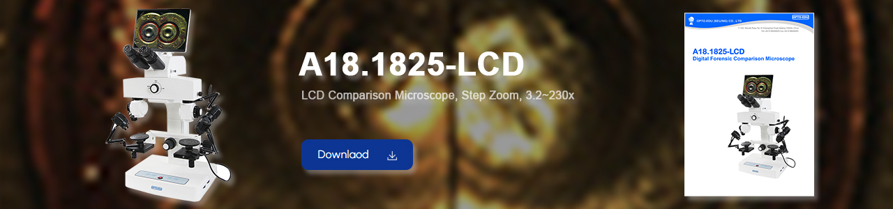 A18.1825-LCD LCD Comparison Microscope, Step Zoom, 3.2~230x