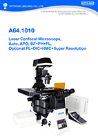 A64.1010 Laser Confocal Microscope, Full Auto, APO, BF+PH+PL+FL+DIC+Hoffman