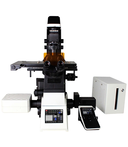 In the laser confocal microscope, a better optical path is formed, leaving just the focal plane in focus