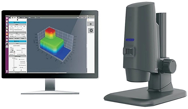 3D digital microscope with measurement software for surface profile analysis