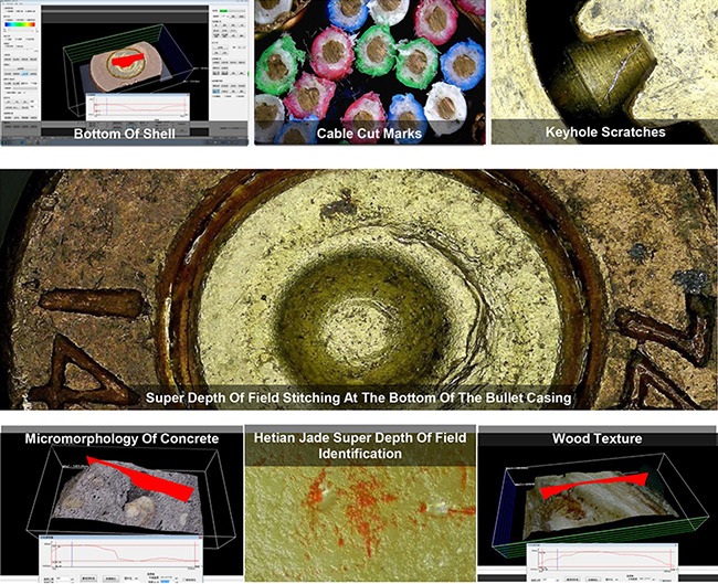 Super depth of field microscope imaging for material surface inspection